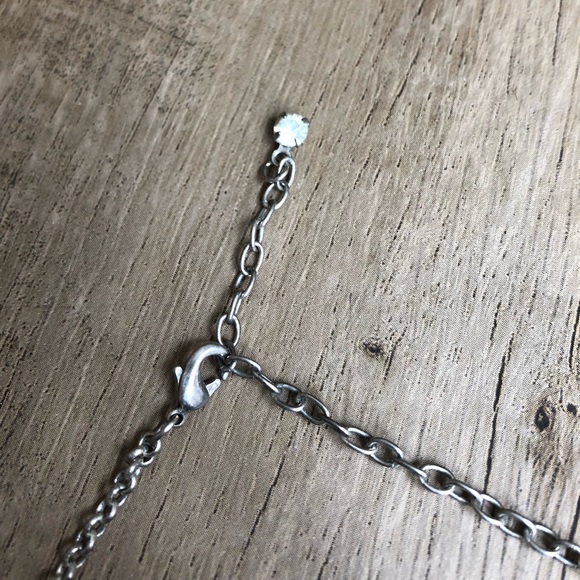 Dainty black and CZ necklace - Picture 4 of 4